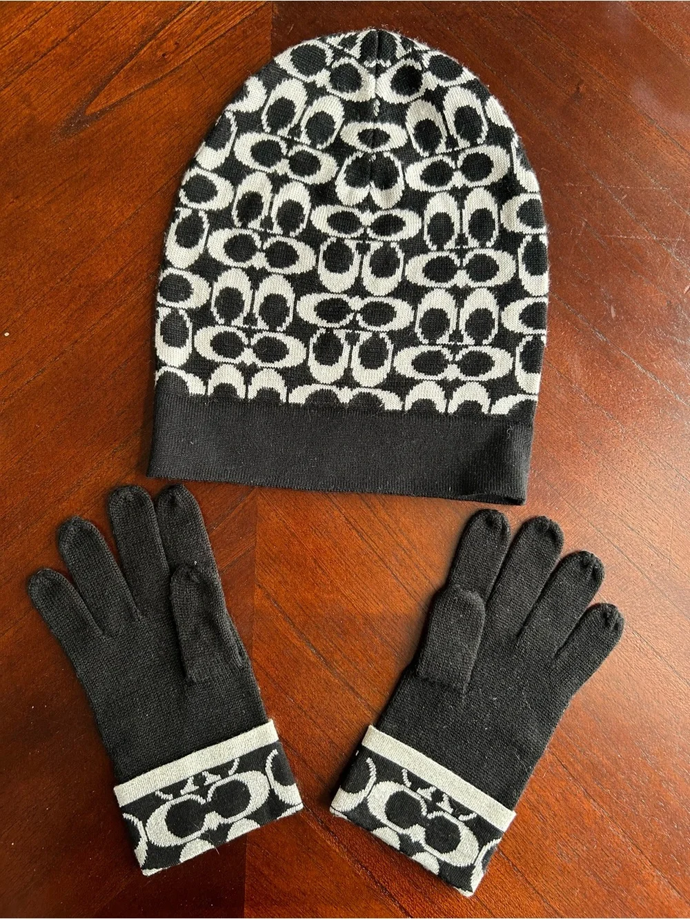 Coach knit beanie